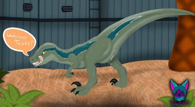 Clever Girl
art by SkylerDaFurry
Keywords: jurassic_world;dinosaur;theropod;raptor;deinonychus;female;anthro;blue;solo;vagina;spooge;SkylerDaFurry