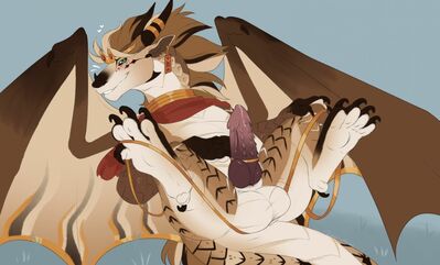 Golden Privilege (Wings_of_Fire)
art by amy-past
Keywords: wings_of_fire;sandwing;dragon;male;feral;solo;penis;spooge;amy-past