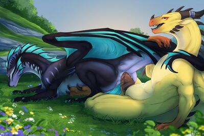 Morning
art by liluay
Keywords: dragon;male;feral;M/M;penis;reverse_cowgirl;anal;spooge;liluay
