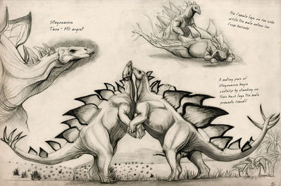 Stegosaurus Mating
art by rob_soto
Keywords: dinosaur;stegosaurus;male;female;feral;M/F;penis;cloaca;from_behind;rob_soto