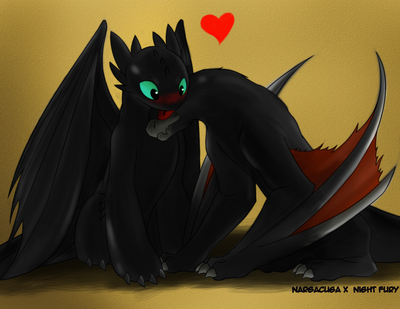 Night Fury x Nargacuga
art by mgx0
Keywords: how_to_train_your_dragon;videogame;monster_hunter;night_fury;toothless;dragon;wyvern;nargacuga;male;feral;romance;non-adult;mgx0