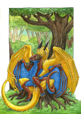 Dragon Sex
art by acidapluvia
Keywords: dragon;dragoness;male;female;feral;M/F;penis;reverse_cowgirl;spooge;acidapluvia