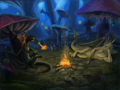 Mushroom Hunters
art by kodardragon
Keywords: dragon;feral;non-adult;kodardragon
