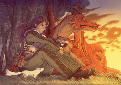 Old Friends
art by makapon
Keywords: dragon;male;feral;human;man;male;non-adult;makapon