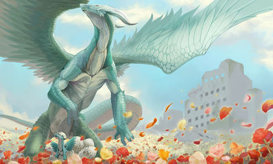Mother and Young
unknown artist
Keywords: dragoness;female;hatchling;feral;egg;solo;non-adult