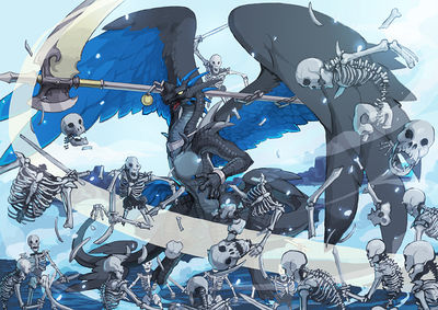 Skeleton Battle
unknown artist
Keywords: dragon;male;feral;skeleton;non-adult
