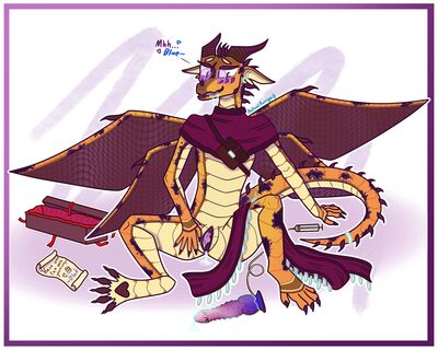 Cricket's Treat (Wings_of_Fire)
art by AstralAuriga
Keywords: wings_of_fire;silkwing;cricket;dragoness;female;feral;solo;vagina;AstralAuriga