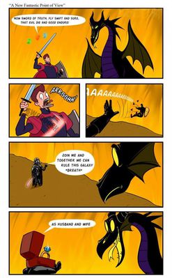A New Fantastic Point of View
unknown artist
Keywords: comic;disney;maleficent;dragoness;female;human;man;knight;star_wars;darth_vader;humor;non-adult