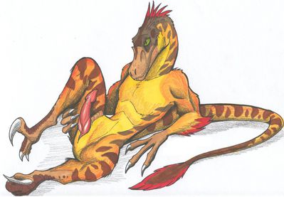 Raptor Exposed
art by blaquetygriss
Keywords: dinosaur;theropod;raptor;deinonychus;male;feral;anthro;solo;penis;blaquetygriss