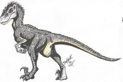 Raptor Sketch
art by blaquetygriss
Keywords: dinosaur;theropod;raptor;feral;solo;non-adult;blaquetygriss