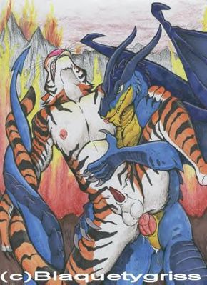 How To Tame A Tiger
art by blaquetygriss
Keywords: dragon;furry;feline;tiger;anthro;male;M/M;penis;anal;cowgirl;spooge;blaquetygriss
