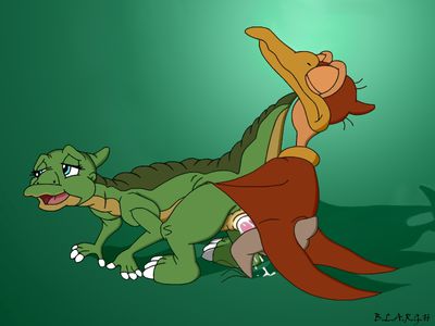 Ducky x Petrie
art by blargh
Keywords: cartoon;land_before_time;lbt;dinosaur;pterodactyl;hadrosaur;petrie;ducky;male;female;anthro;M/F;penis;from_behind;vaginal_penetration;spooge;blargh