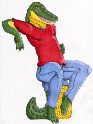 Brutus Croc
unknown artist
Keywords: crocodilian;crocodile;male;anthro;solo;non-adult