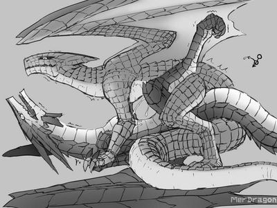 Dragons Mating
art by merdragon
Keywords: dragon;dragoness;male;female;feral;M/F;missionary;merdragon