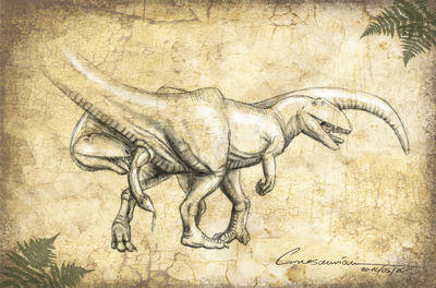 Concavenator Oral Teasing
art by carnosaurian
Keywords: dinosaur;theropod;concavenator;male;female;feral;M/F;penis;oral;spooge;carnosaurian