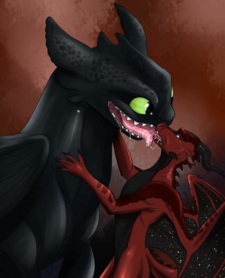 Toothless and Atreius (Wings_of_Fire)
art by CharlieMcarthy
Keywords: how_to_train_your_dragon;httyd;wings_of_fire;toothless;skywing;nightwing;hybrid;dragon;dragoness;male;female;feral;anthro;M/F;suggestive;CharlieMcarthy