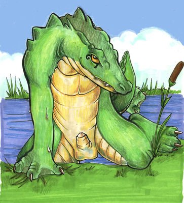 Sobek
art by studpup
Keywords: crocodilian;crocodile;male;anthro;solo;penis;studpup