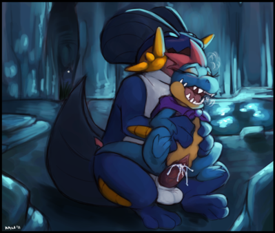 Croconaw and Swampert 2
art by kayla-na
Keywords: anime;pokemon;crocodilian;alligator;croconaw;swampert;male;female;anthro;M/F;penis;reverse_cowgirl;vaginal_penetration;spooge;kayla-na