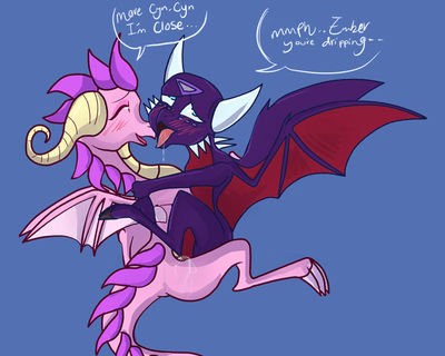 Cynder x Ember
unknown artist
Keywords: videogame;spyro_the_dragon;ember;cynder;dragoness;female;anthro;lesbian;missionary;masturbation;spooge