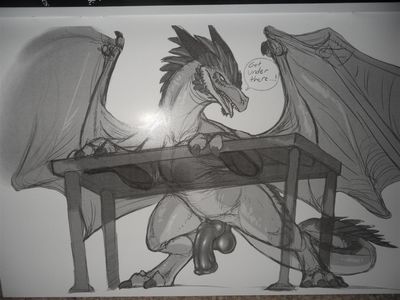 Get Under There!
art by narse
Keywords: dragon;feral;male;solo;penis;narse