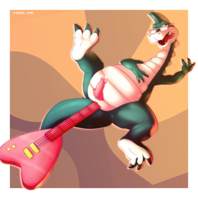 Denver the Last Dinosaur
art by virus_exe
Keywords: cartoon;denver_the_last_dinosaur;dinosaur;male;anthro;solo;penis;anal;dildo;masturbation;virus_exe