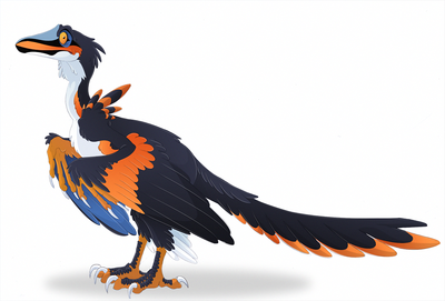 Dinkypteryx
art by dnk-anais
Keywords: dinosaur;theropod;archaeopteryx;female;feral;solo;non-adult;dnk-anais