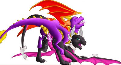 Spyro Mounting Cynder
art by dirtyfox911911
Keywords: videogame;spyro_the_dragons;dragon;dragoness;spyro;cynder;male;female;feral;M/F;penis;from_behind;vaginal_penetration;orgasm;ejaculation;spooge;dirtyfox911911