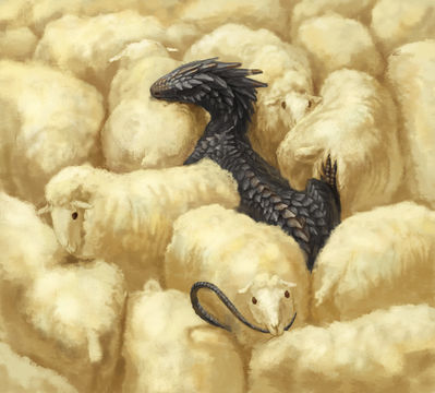 Dragon and Sheep
unknown artist
Keywords: dragon;feral;furry;sheep;solo;non-adult