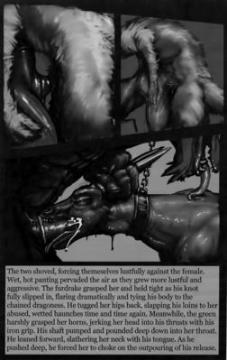 The Nameless 6
art by winddragon and losian
Keywords: comic;dragon;dragoness;male;female;feral;M/F;threeway;spitroast;penis;from_behind;oral;bondage;closeup;spooge;winddragon;losian