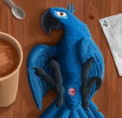 Exposed and Ready
art by Uni999
Keywords: cartoon;rio;avian;bird;parrot;blu;male;anthro;solo;cloaca;spooge;Uni999