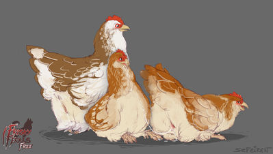 3 French Hens
art by sefeiren
Keywords: avian;bird;chicken;male;female;feral;M/F;cloaca;oral;spooge;sefeiren;frisky_ferals