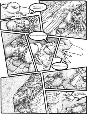 Gryphon Lab 3
art by faithry
Keywords: comic;avian;bird;owl;gryphon;male;female;feral;M/F;bondage;penis;missionary;cloacal_penetration;closeup;spooge;faithry