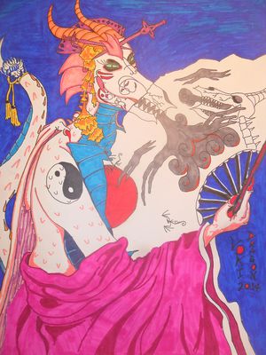 FanDragoness
art by lokidragon
Keywords: dragoness;female;anthro;breasts;solo;lokidragon