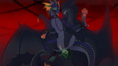 A Tight Fit, Round 2 (Wings_of_Fire)
art by FeanorDark
Keywords: wings_of_fire;rainwing;dragon;dragoness;male;female;feral;M/F;bondage;penis;vagina;reverse_cowgirl;anal;spooge;FeanorDark