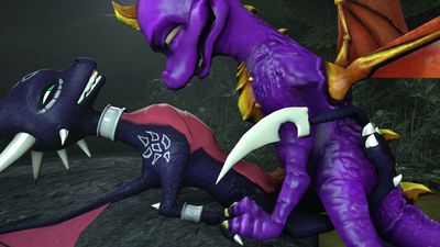 Spyro Mounting Cynder
art by FireDesire
Keywords: videogame;spyro_the_dragon;dragon;dragoness;cynder;spyro;male;female;anthro;M/F;penis;missionary;vaginal_penetration;cgi;FireDesire