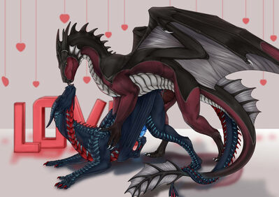 Love Day the Dragon Way
art by flamingtitania
Keywords: dragon;male;feral;M/M;penis;from_behind;anal;spooge;holiday;flamingtitania