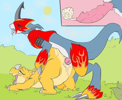 Flamedramon Mounting Cera
art by Fuf
colored by Dominik90
Keywords: cartoon;land_before_time;anime;digimon;lbt;dinosaur;ceratopsid;triceratops;dragon;cera;flamedramon;male;female;anthro;M/F;penis;from_behind;vaginal_penetration;internal;ejaculation;orgasm;spooge;fuf;dominik90