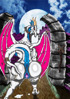 Gate Keeper
art by lokidragon
Keywords: dragoness;female;anthro;breasts;solo;spooge;lokidragon