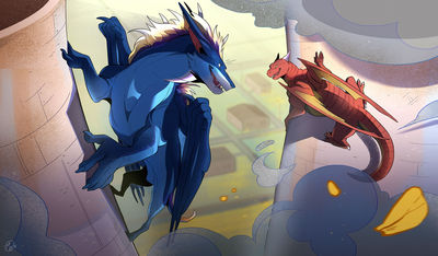Fusion Foundry
art by gato-iberico
Keywords: dragon;male;feral;solo;non-adult