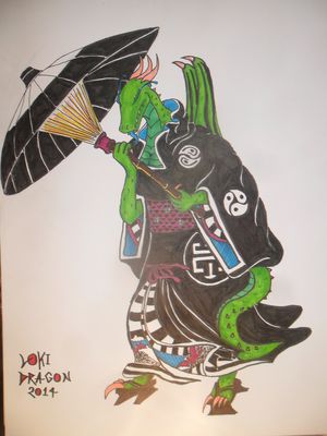 Giesha Storm
art by lokidragon
Keywords: dragoness;female;anthro;solo;lokidragon