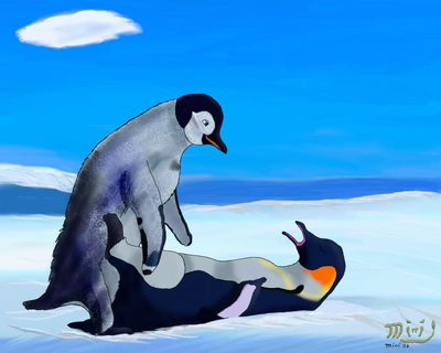 Gloria-Mumble
art by mirri
Keywords: cartoon;happyfeet;avian;bird;penguin;feral;male;female;M/F;missionary;mirri