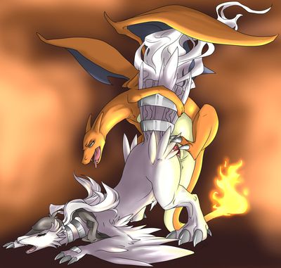 Charizard Mounting Reshiram
art by GreasyHyena
Keywords: anime;pokemon;dragon;dragoness;charizard;reshiram;male;female;anthro;M/F;penis;from_behind;GreasyHyena