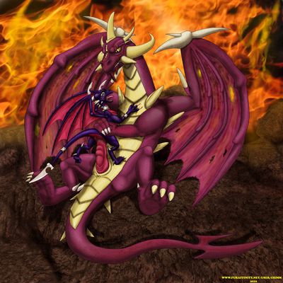 Malefor and Cynder
art by grimm
Keywords: videogame;spyro_the_dragon;cynder;malefor;dragon;dragoness;male;female;anthro;M/F;penis;cowgirl;vaginal_penetration;grimm