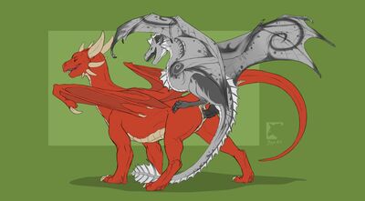 Mounted and Bred
art by Gryph000
Keywords: dragon;dragoness;wyvern;male;female;feral;M/F;penis;from_behind;vaginal_penetration;spooge;Gryph000