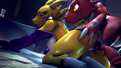 Renamon and Guilmon
art by honorboundnoob
Keywords: anime;digimon;dragon;furry;canine;fox;guilmon;renamon;male;female;anthro;breasts;M/F;penis;from_behind;vaginal_penetration;cgi;honorboundnoob