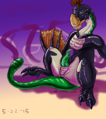 Pretty Purple Poisonous Fuckdragon
art by horseydino
Keywords: videogame;monster_hunter;bird_wyvern;gypceros;male;anthro;solo;penis;spooge;horseydino