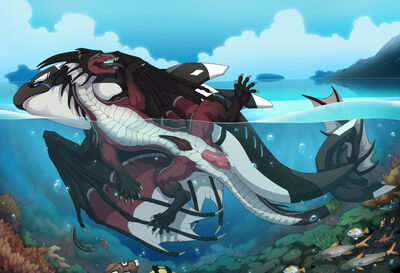 Deep Sea Greetings (alt)
art by Iamghostdivision
Keywords: dragon;furry;cetacean;orca;male;feral;M/M;penis;spoons;anal;Iamghostdivision