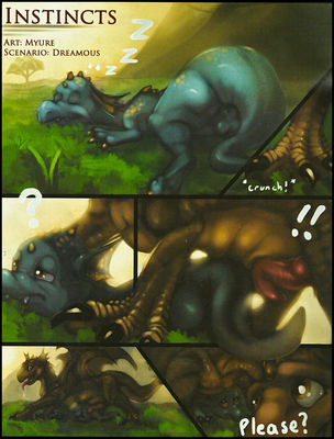 Instincts 1
art by myure
Keywords: comic;dragon;male;anthro;M/M;penis;suggestive;myure