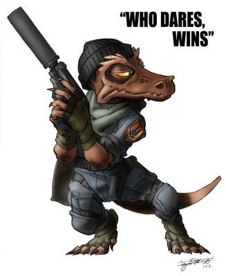 Kobold Kommando
CommissarKinyaf
Keywords: dungeons_and_dragons;kobold;anthro;solo;non-adult;commissarkinyaf