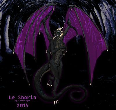 Lost LeShorin
art by lokidragon
Keywords: dragoness;female;anthro;breasts;solo;lokidragon
